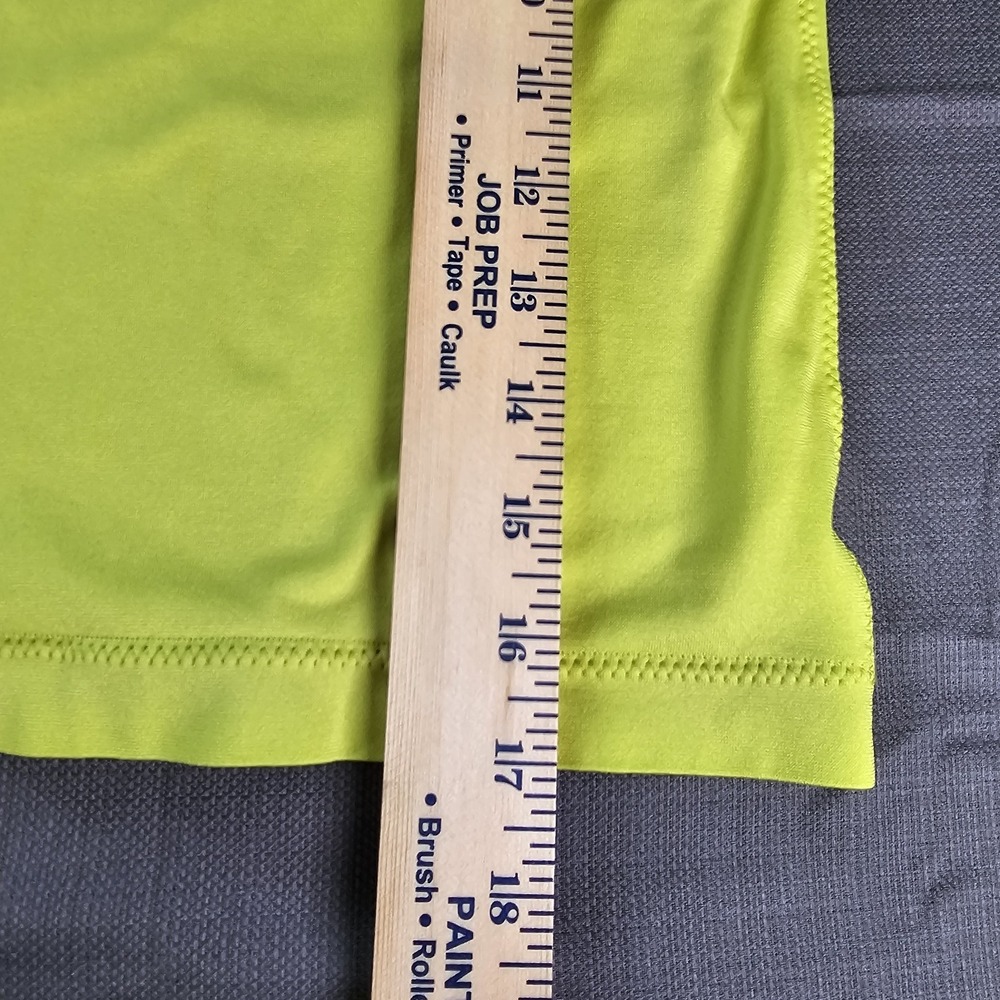 Just Polly Neon Yellow Green Crop Top‎ Women's Large - Picture 4 of 6